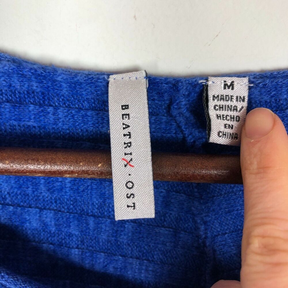 Beatrix OST Blue Knit Sweater Women's Size Medium - Picture 5 of 5